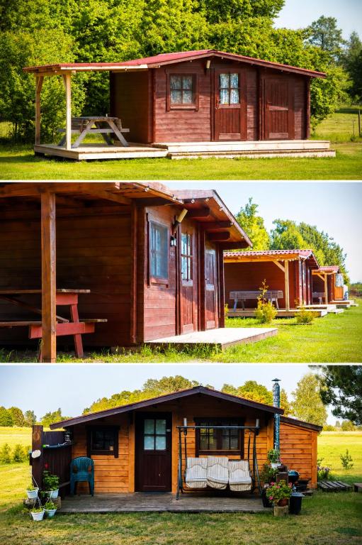 a house before and after being transformed into a home at SP camping Spāres Prieduļi in Nīca