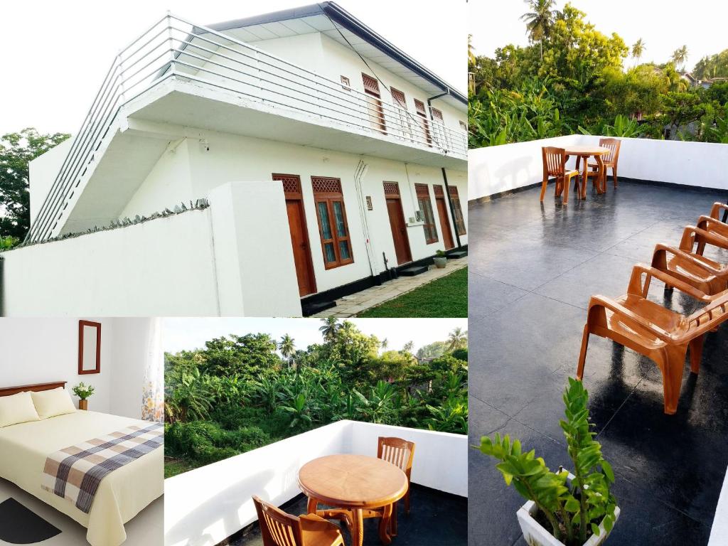 a collage of photos with chairs and a house at Tropical Suites - Airport Transit Residence in Negombo