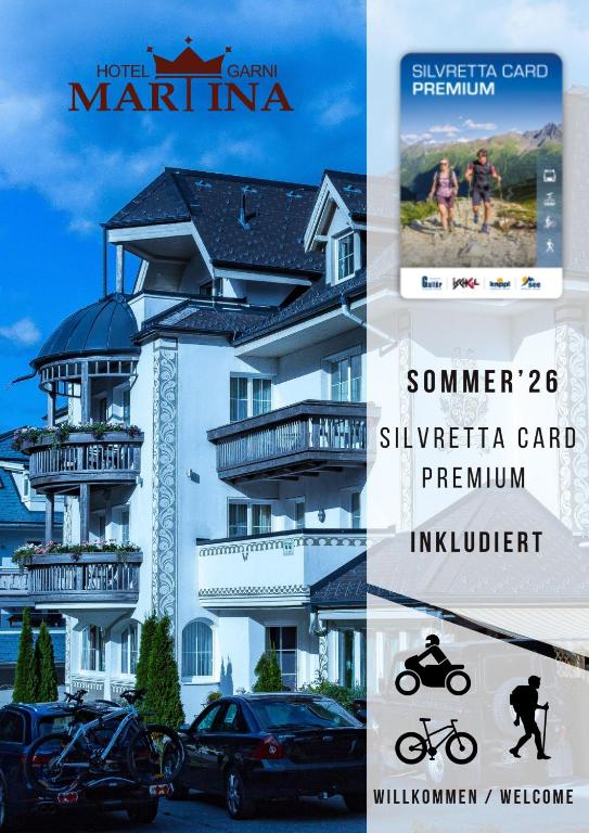 a collage of photos of a building with condos at Hotel Garni Martina in Ischgl