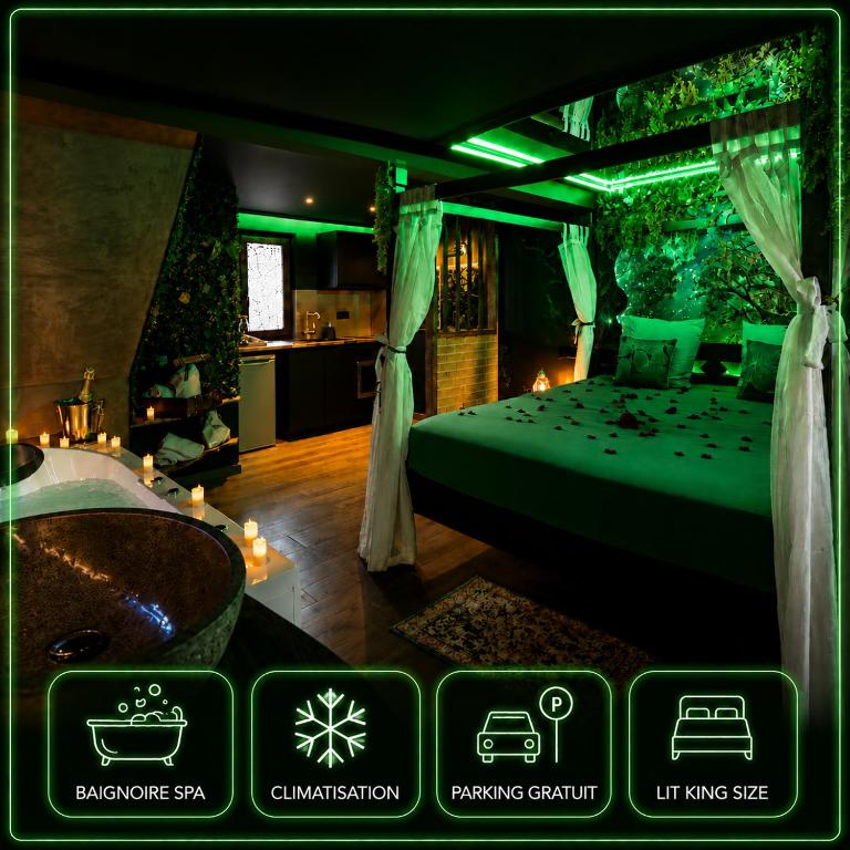 La Forêt Enchantée - Chambre à thème Love Room Jacuzzi - Évasion pour deux