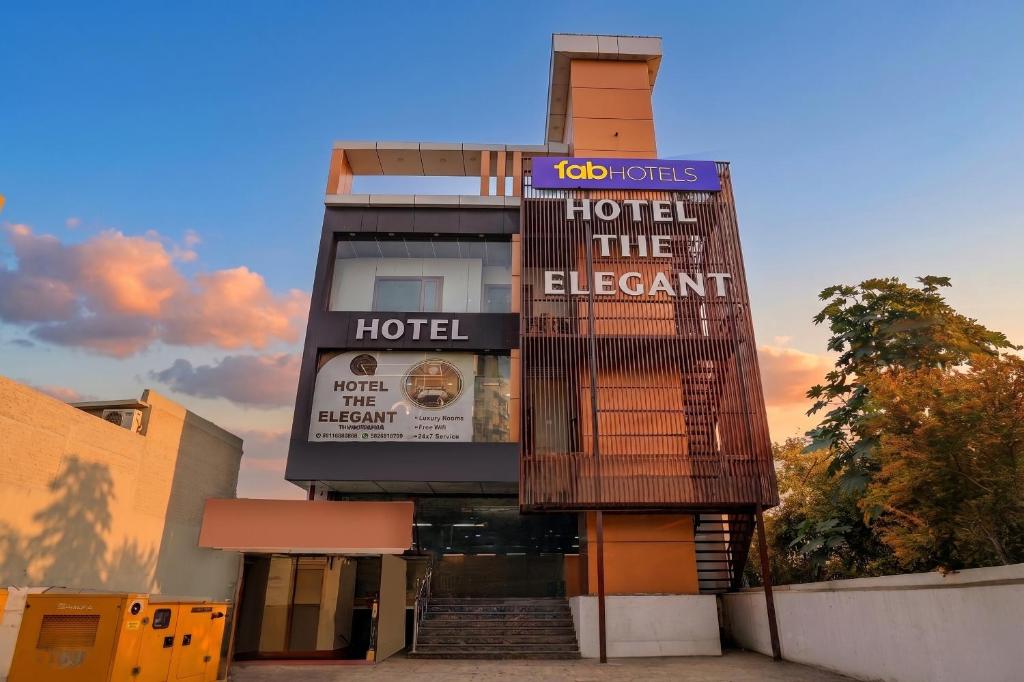 a building with a sign that reads hotel the element at FabHotel The Elegant - 150 Meters From Delhi Public School Meerut in Anūpnagar