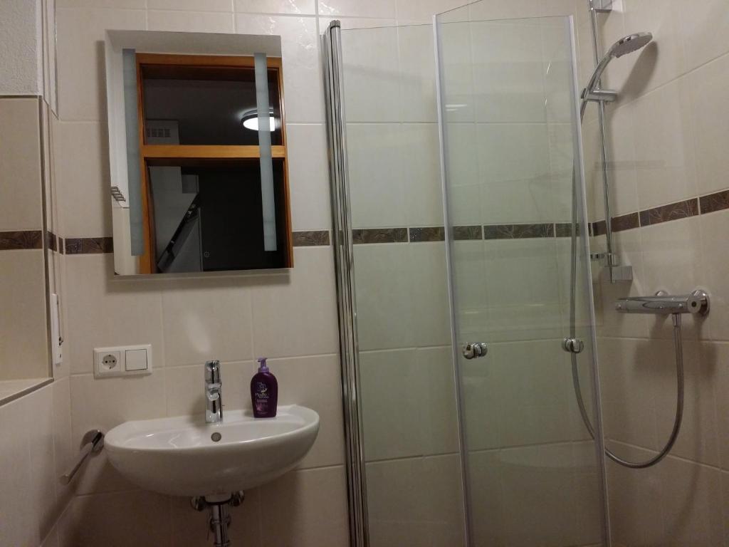 Koupelna v ubytování Ferienwohnung Wünsche