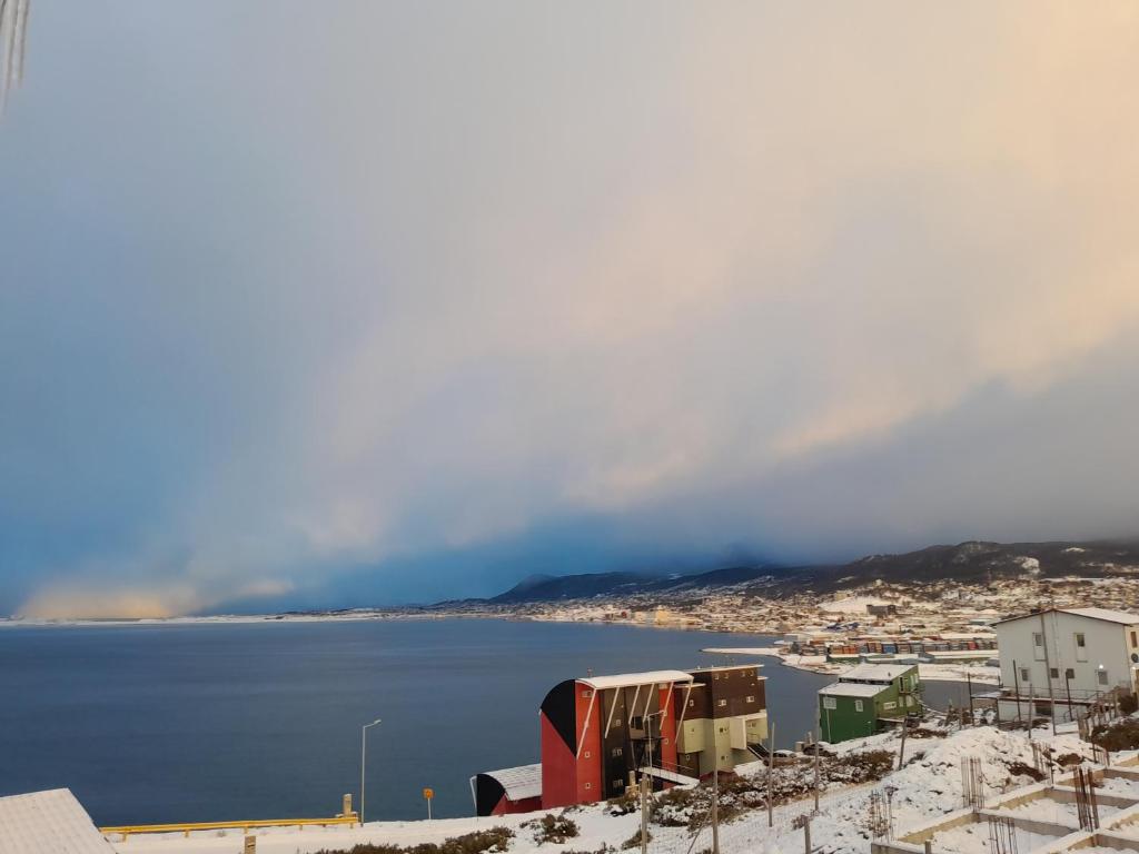a view of a body of water and a city at BO Alquileres Temporarios in Ushuaia