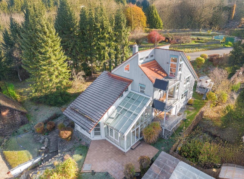 an overhead view of a house with a glass roof at Villa Encanto in Albstadt