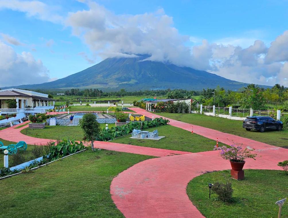 a view of a mountain in the distance at Ondue Hotel & Events Place in Camalig