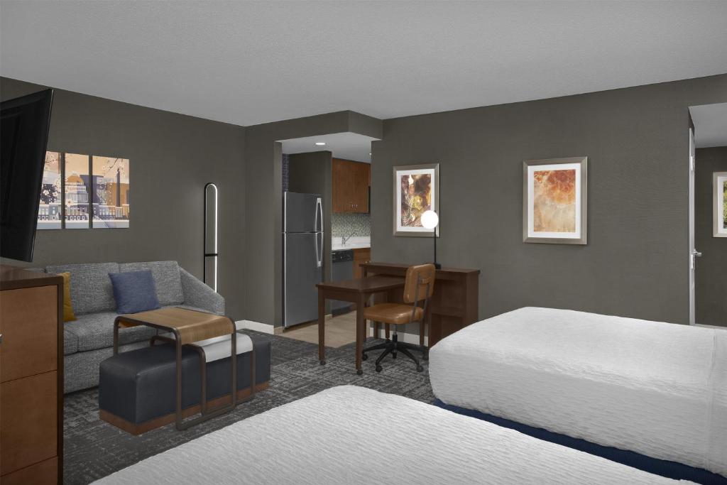 Homewood Suites by Hilton Gaithersburg/Washington, DC North - Queenstudio Met 2 Queensize Bedden - Niet-roken