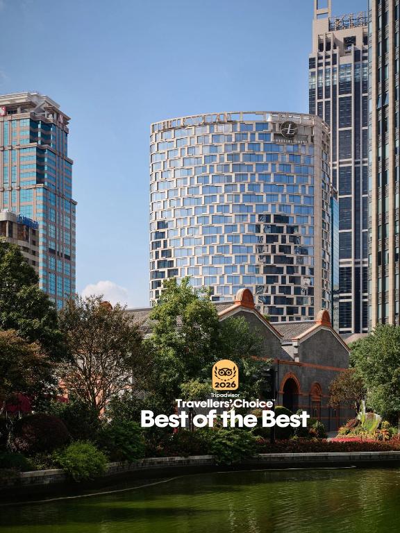 a sign that says best of the best in a city at The Langham, Shanghai, Xintiandi in Shanghai