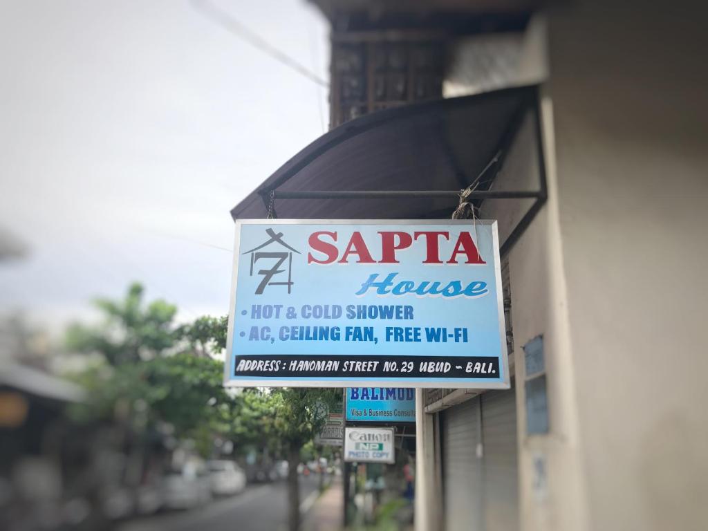 Certifikát, hodnocení, plakát nebo jiný dokument vystavený v ubytování Sapta House