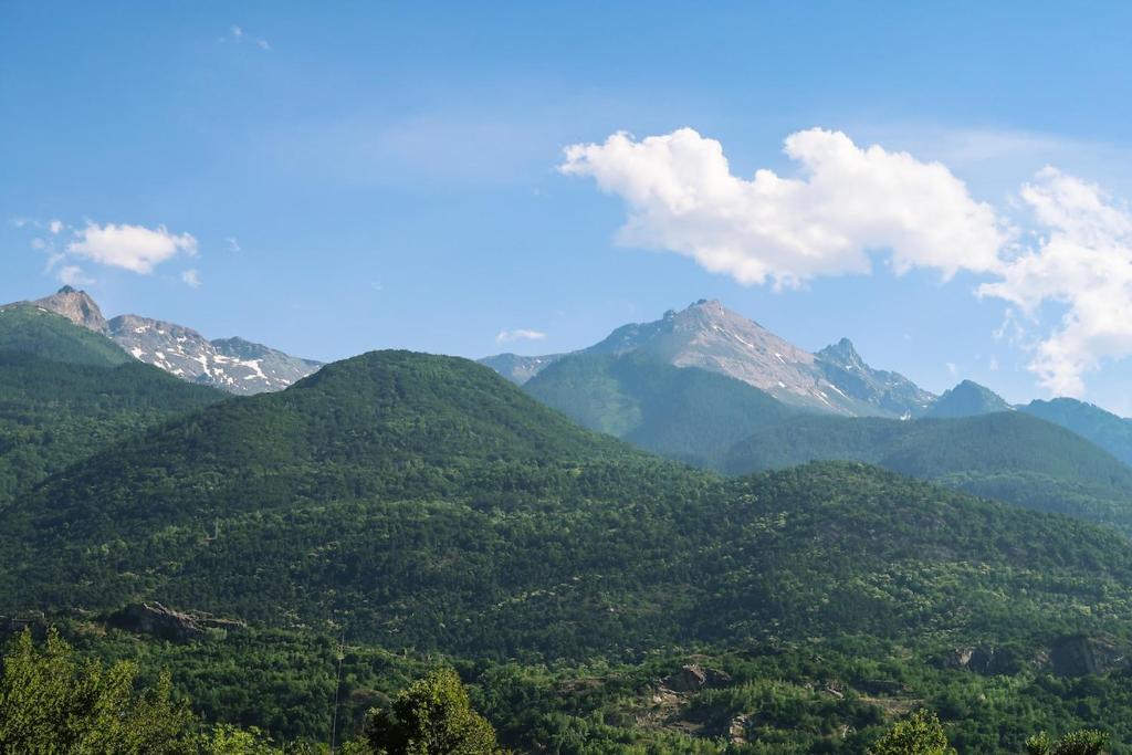 a green mountain range with mountains in the background at Alpine penthouse, breathtaking views! in Bussoleno