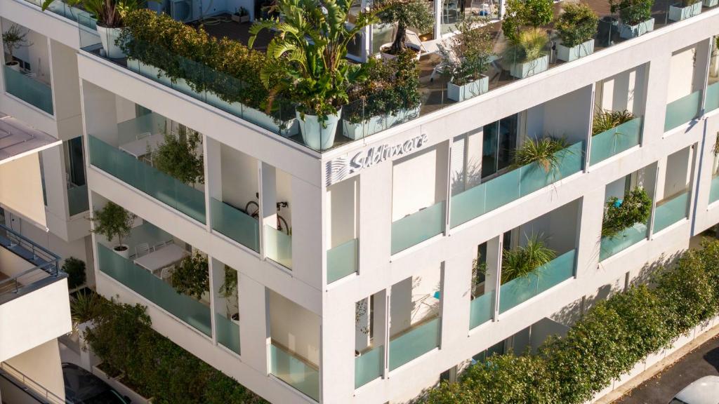 an overhead view of an apartment building with plants at Sublimare Luxury Apartments in Giulianova