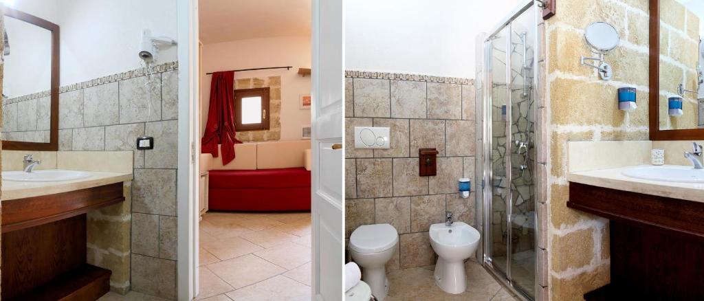 Koupelna v ubytování Masseria L'Uliveto Agri Resort