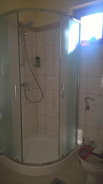 Koupelna v ubytování Pongrácz Apartman