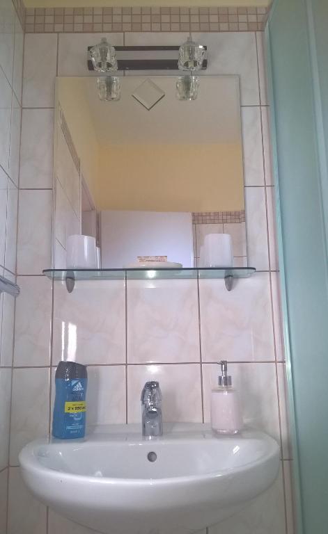 Koupelna v ubytování Pongrácz Apartman