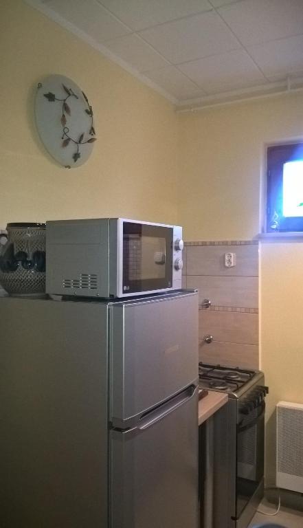 Kuchyň nebo kuchyňský kout v ubytování Pongrácz Apartman