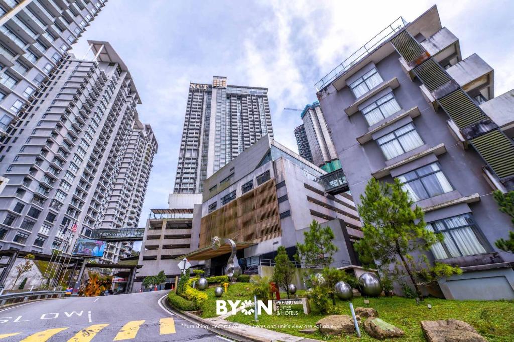 a street in a city with tall buildings at Premium Suites D'lement Genting Highlands by BYON in Genting Highlands