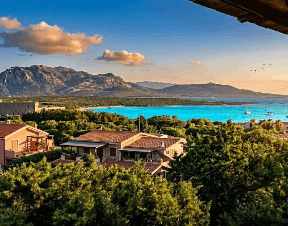 a view of the lake from a house at Stintino Apartments in Stintino