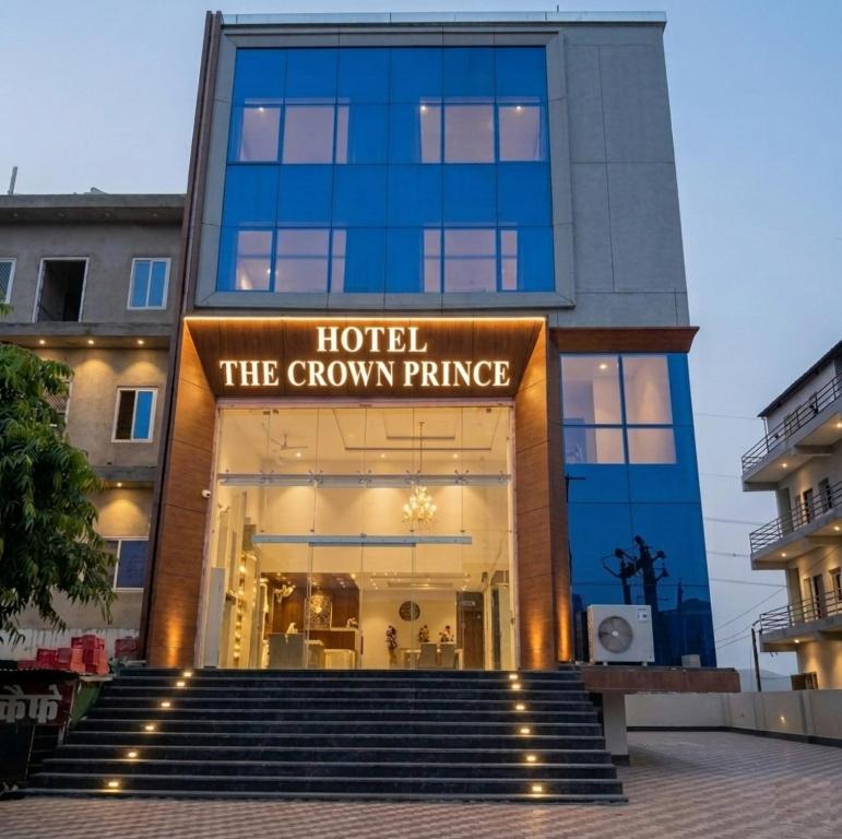 a hotel with a sign that reads the crown prince at Hotel The Crown Prince in Jaipur