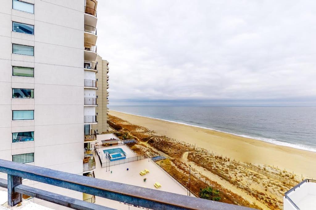a view of the beach from the balcony of a hotel at Pyramid 10C in Ocean City