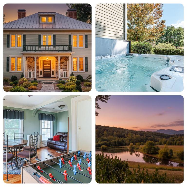 a collage of four pictures of a house at Clonmel Acres in Afton