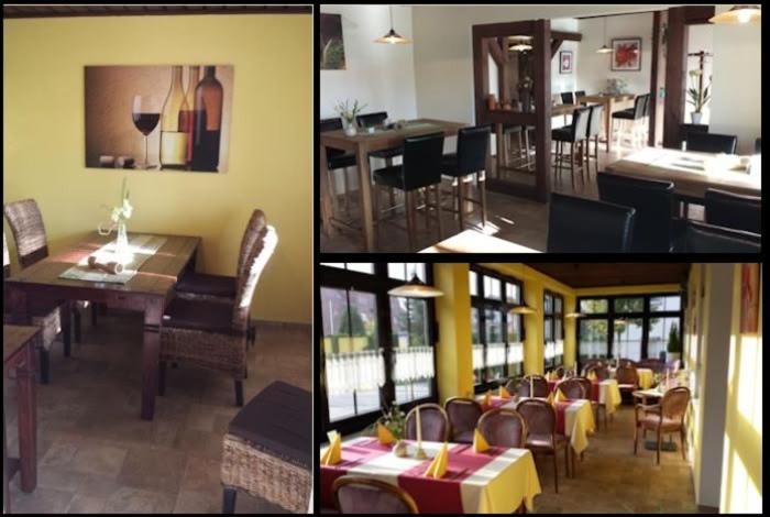 a group of four pictures of a dining room at Zur Alten Brauerei in Jessen