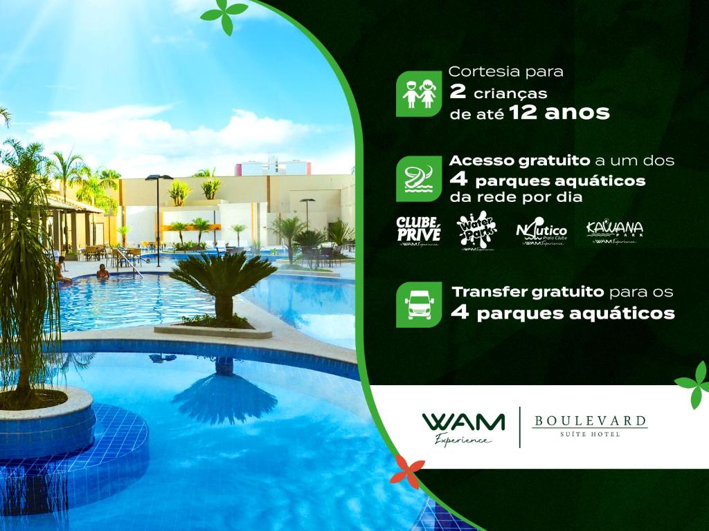 a screenshot of the website of a resort with a swimming pool at Boulevard Suíte Hotel by WAM Experience in Caldas Novas