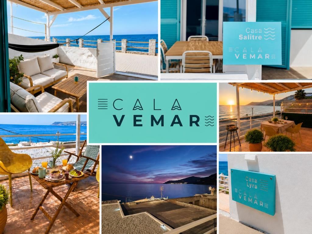 a collage of photos with the words cala vivan at Cala Vemar - 2 Mediterranean Beach Houses in Haza del Trigo