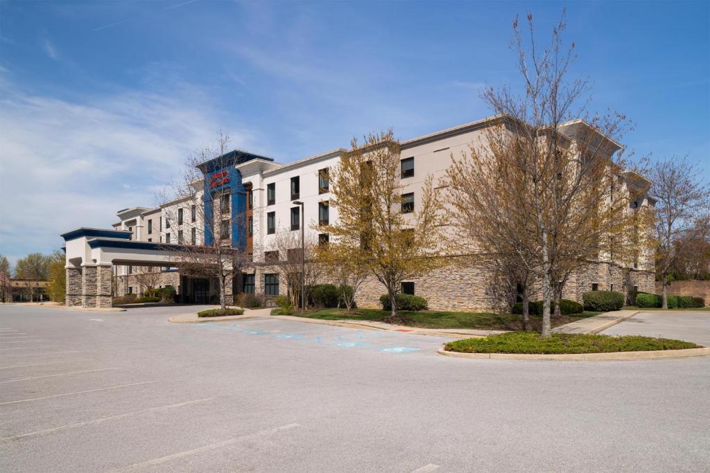 an empty parking lot in front of a building at Hampton Inn & Suites Chadds Ford in Glen Mills