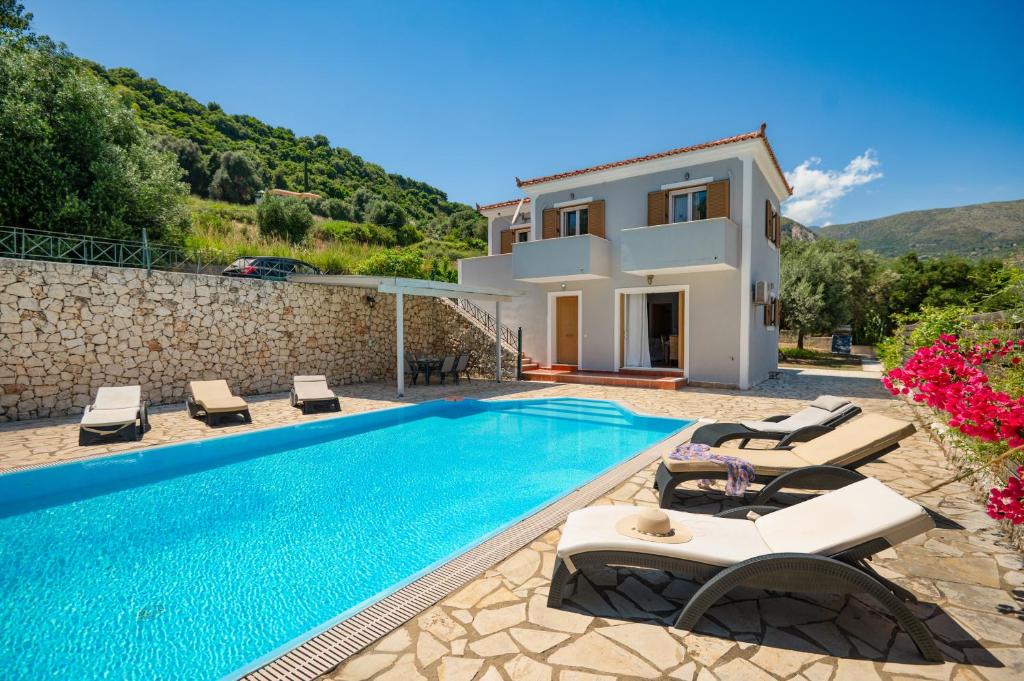 an image of a villa with a swimming pool at Villa Alexandra in Katelios
