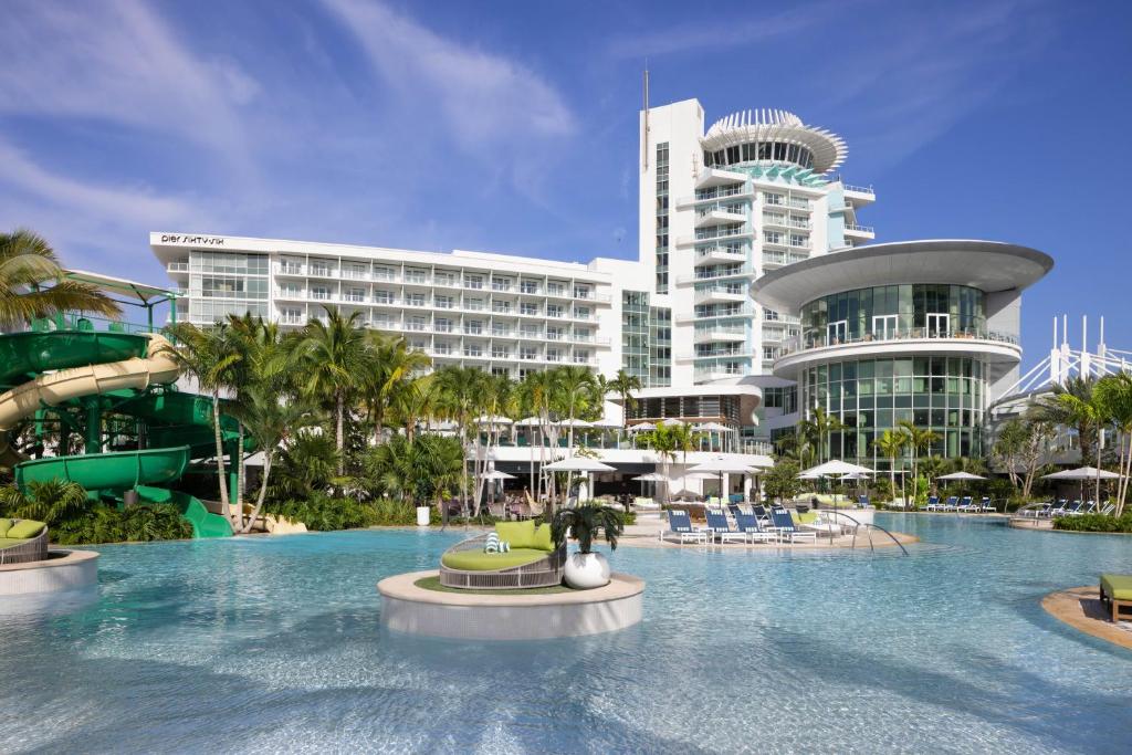 a swimming pool in front of a resort at Pier Sixty-Six in Fort Lauderdale