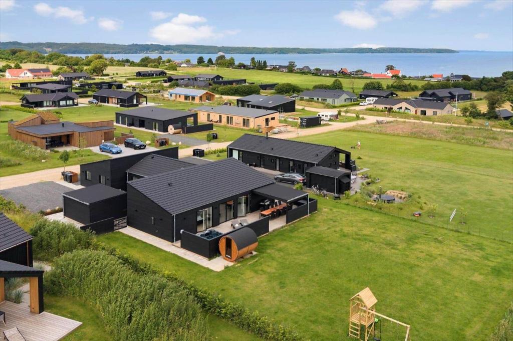 an aerial view of a house in a field at SJ313-Borkop-Sommerhaven-38 in Mørkholt