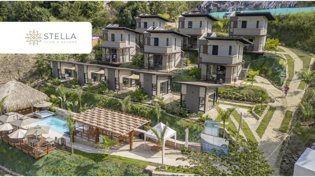 a rendering of a villa with a resort at Stella club & resort in Hacienda La Cabaña