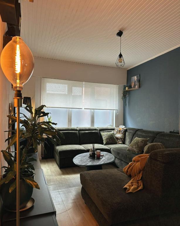 a living room with a couch and a table at Jimy Hendrickx in Boom