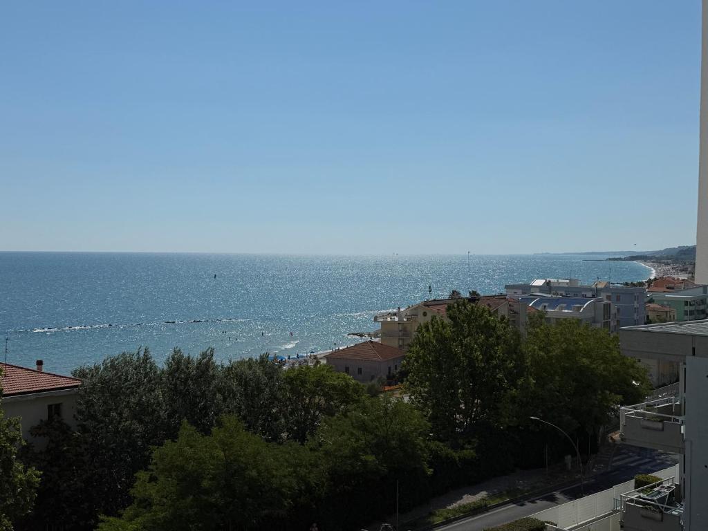 a view of the ocean from a building at Vista Mare Fossacesia in Fossacesia