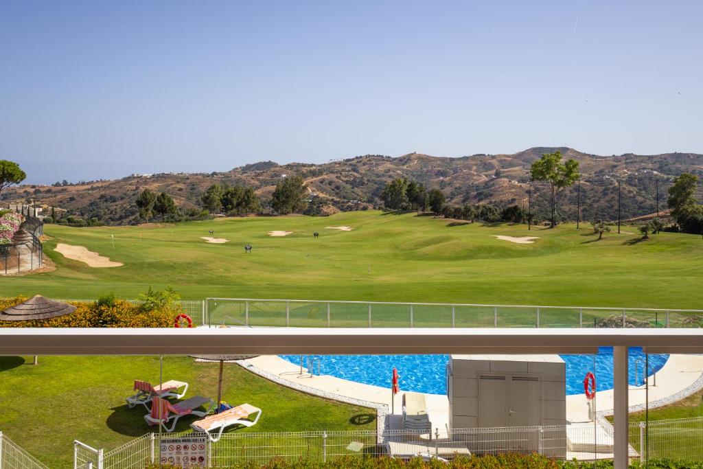 Luxury Miraval Relaxing Terrace with Golf Views