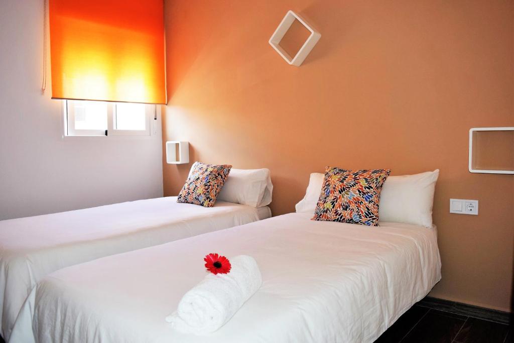 Posteľ alebo postele v izbe v ubytovaní Apartamento Flamingo Beach