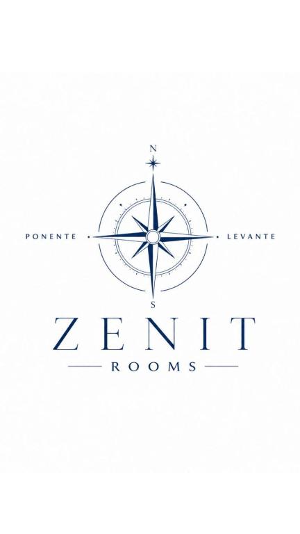 a star logo with a compass on a white background at ZENIT Rooms in Senigallia