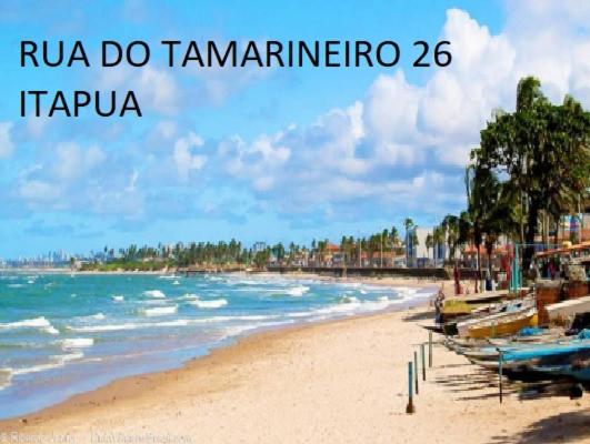 a picture of a beach with the words rua do tamarindo at Hostel salvador itapua in Salvador