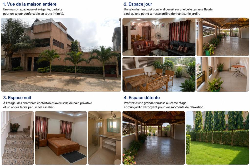 a collage of photos of a house at JONARIC Residence - Luxury Villa in Lomé in Azyagbang