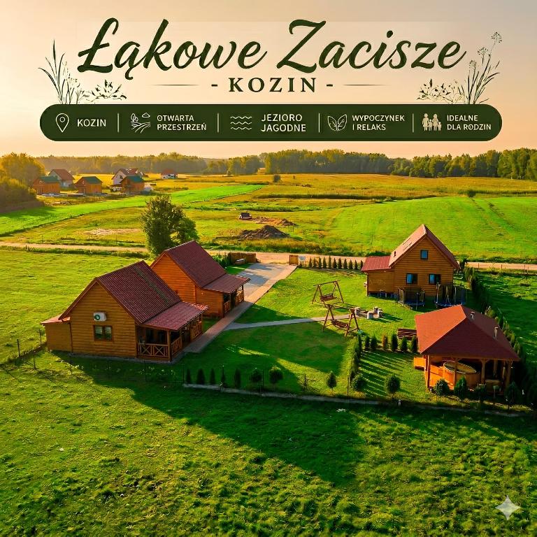 a model of a house in a green field at Łąkowe Zacisze - Kozin in Bogaczewo