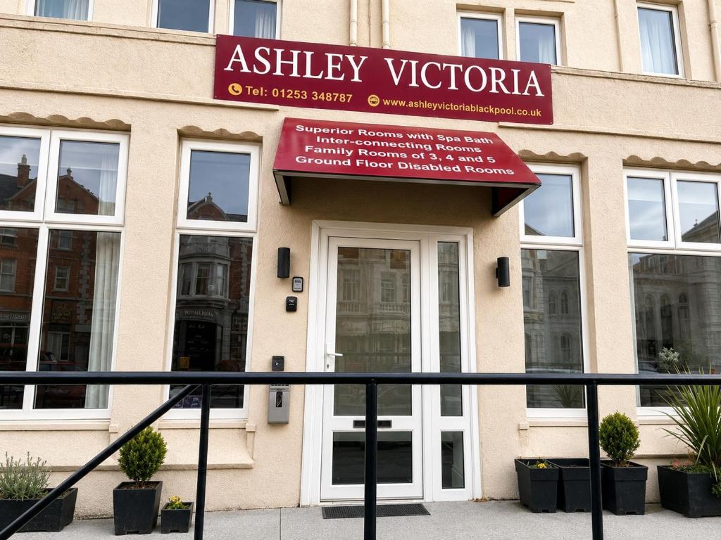 a building with a sign that reads ashley victoria at Ashley Victoria in Blackpool