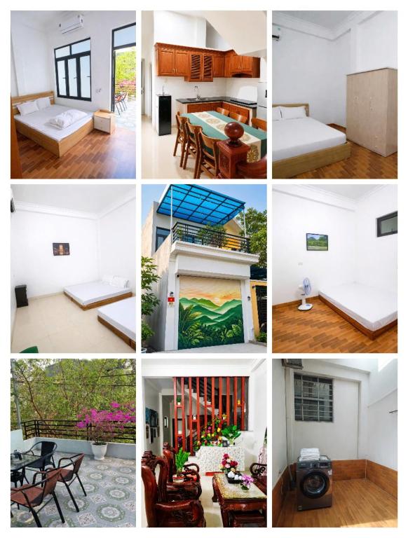 a collage of photos of a house at My Peaceful House Ninh Bình in Phúc Trì