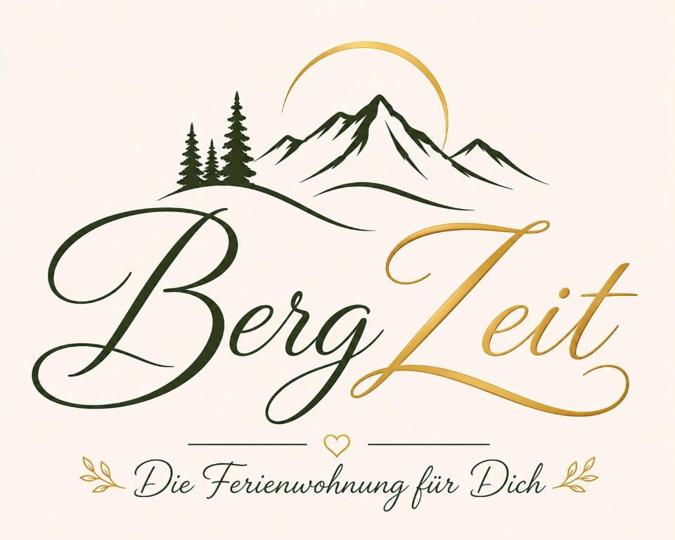 a vector illustration of a belling left sign with a mountain at BergZeit in Warbach