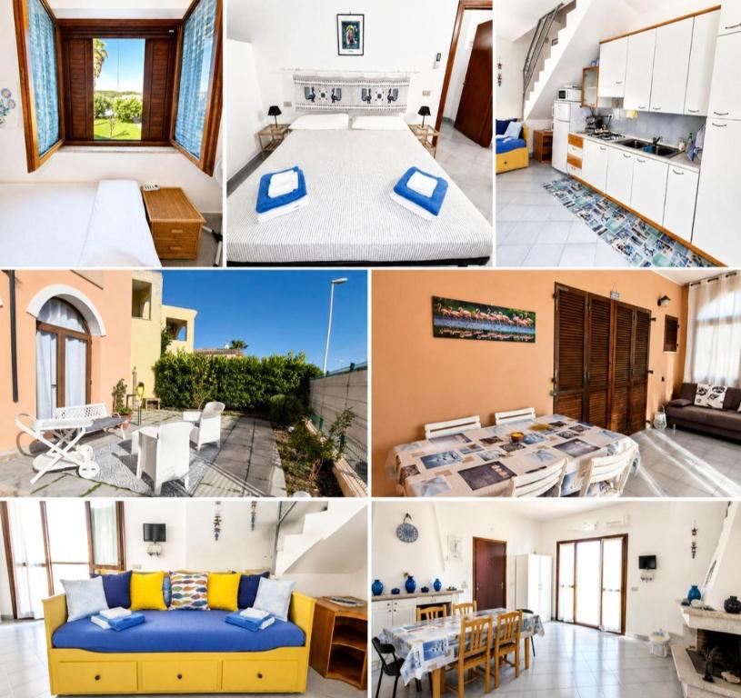 a collage of photos of a house at Leoncorno la Marina a Villasimius in Villasimius