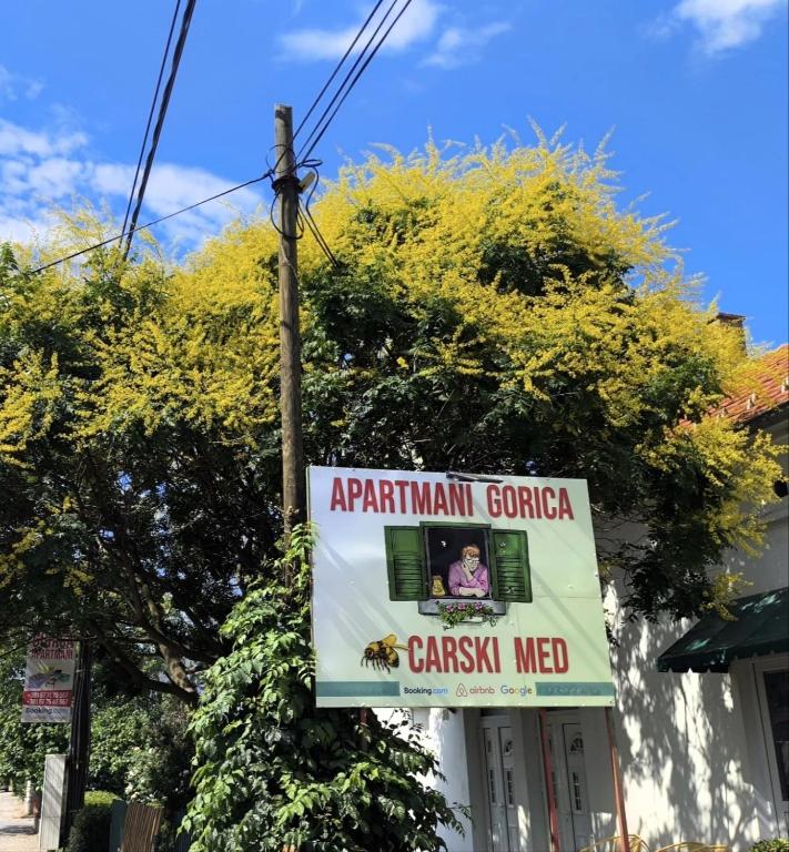 a sign for an apartment center for a garden needed at Gorica in Negotin