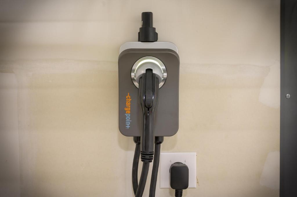 a hair drier is plugged into a wall at 2002 Lupine Lane in Tabernash