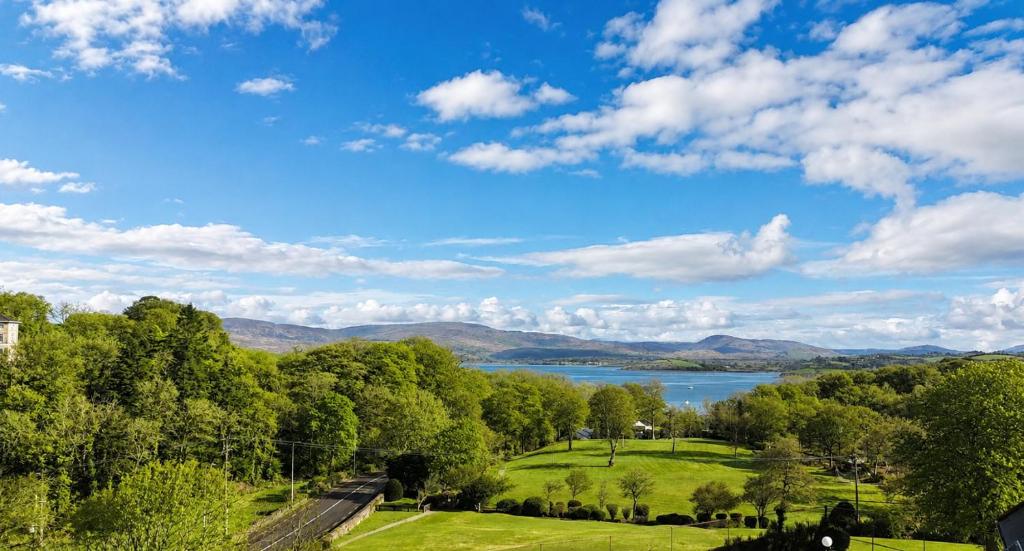 a view of a lake with mountains in the background at Westlodge Hotel & Leisure Centre in Bantry