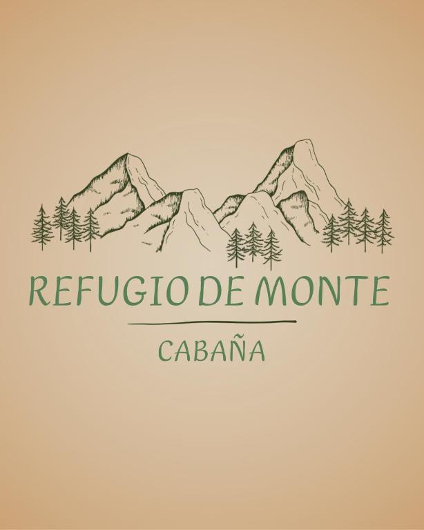 a logo for aventure hotel with mountains and trees at Refugio de Monte in San Luis