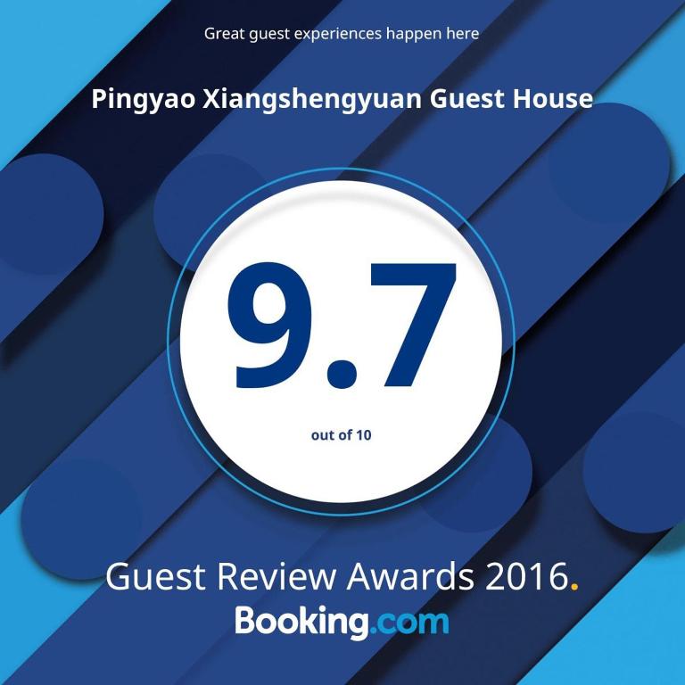 Certifikát, hodnocení, plakát nebo jiný dokument vystavený v ubytování Pingyao Xiangshengyuan Guest House