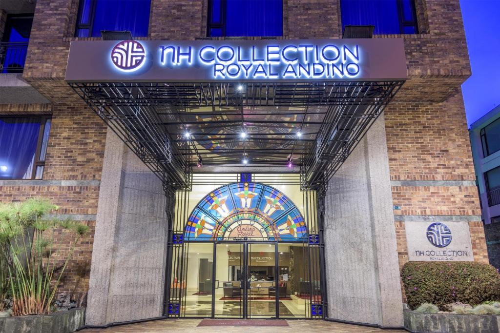 a building with a sign that reads mitz collection royal amd at NH Collection Bogota Andino Royal in Bogotá