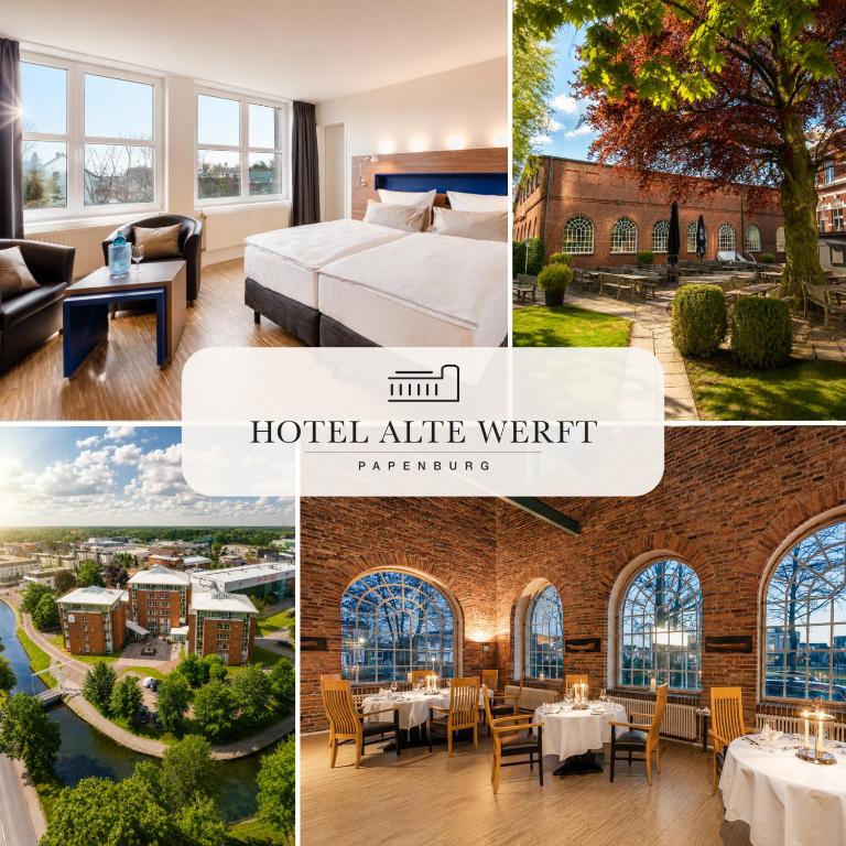 a collage of photos of a hotelifevent participating at Hotel Alte Werft in Papenburg